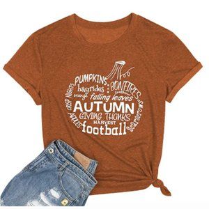 Fall Autumn Rust Orange Graphic Tee